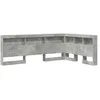Image de vidaXL TÃªte de lit de rangement Gris bÃ©ton 120 cm Bois d'ingÃ©nierie