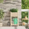 Image de JardiniÃ¨re Vidaxl Avec ÃtagÃ¨re 45x45x76 Cm En Bois Massif De Sapin