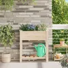 Image de vidaXL Jardinière Vidaxl Avec Grilles 71x37x76 Cm En Bois Massif De Pin