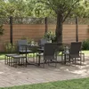 Image de Ensemble de jardin pour manger avec 10 piÃ¨ces et des coussins en acier et textilÃ¨ne