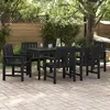 Image de vidaXL Chaises De Salle À Manger Jardin Vidaxl 6 Pcs Noires 65,5x55,5x88 Cm Hdpe, Chaises De Salle À Manger Jardin Vidaxl 2 Pcs Noires Hdpe