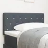 Image de TÃªte de lit vidaXL avec boutons en cristal capitonnÃ©e gris foncÃ© 90 cm en velours