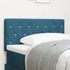 Image de TÃªte de lit vidaXL avec boutons en cristal capitonnÃ©s bleu foncÃ© 90 cm en velours