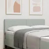 Image de TÃªte de lit vidaXL avec boutons en cristal capitonnÃ©e gris clair 140 cm en velours