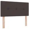 Image de TÃªte de lit Button Tufted Marron FoncÃ© 100 cm Tissu