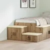 Image de Armoire De Rangement Vidaxl En ChÃªne Artisan, 108x41x40 Cm, En Bois D'ingÃ©nierie