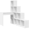 Image de vidaXL Bureau d'angle Blanc Standard Bois reconstituÃ© et MDF