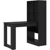 Image de vidaXL Vidaxl Bureau Avec Étagère Avec Stockage Chêne Noir 122 X 67 X 145 Cm