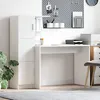 Image de Vidaxl Bureau Avec Rangement Blanc En Bois D'ingÃ©nierie