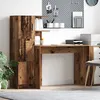 Image de vidaXL Vidaxl Bureau Avec Rangement Bois Ancien Bois D'ingénierie