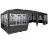 Image de vidaXL Vidaxl Tente De Fête Avec 12 Parois Latérales Anthracite 8x4 M Pe