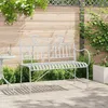 Image de Vidaxl Banc Blanc MÃ©tal 103,5 X 59 X 89 Cm Durable Banc D'extÃ©rieur