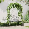 Image de Vidaxl Banc D'extÃ©rieur Noir Noir MÃ©tal Grand DÃ©tails DÃ©coratifs