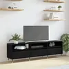 Image de Cabinet TV vidaXL ChÃªne noir Bois d'ingÃ©nierie Standard