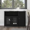 Image de Buffet vidaXL ChÃªne noir Bois d'ingÃ©nierie Moyen Buffet contemporain
