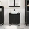 Image de vidaXL Cabinet de Lavabo de Salle de Bain ChÃªne Noir 60x35x60 cm Bois IngÃ©nierie