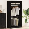 Image de vidaXL Armoire En Chêne Noir Vidaxl - 100x50x200 Cm