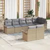 Image de Vidaxl Ensemble De CanapÃ© De Jardin 8 PiÃ¨ces Avec Coussins Beige Poly Rattan