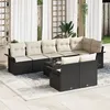 Image de Vidaxl Ensemble De CanapÃ© De Jardin 8 PiÃ¨ces Avec Coussins En Rattan Poly Marron