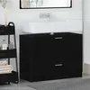 Image de vidaXL Meuble sous vasque ChÃªne noir Bois d'ingÃ©nierie 78 x 37 x 59 cm