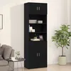 Image de Cabinet mural vidaXL Noir ChÃªne 70x42,5x40 cm en bois d'ingÃ©nierie