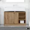 Image de vidaXL Meuble sous lavabo ChÃªne artisanal 90x29x55 cm Bois d'ingÃ©nierie