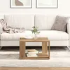 Image de Vidaxl Table Basse ChÃªne Artisanal 51,5x51,5x30 Cm Bois D'ingÃ©nierie