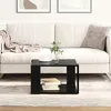 Image de vidaXL Table Basse ChÃªne Noir 51,5x51,5x30 cm Bois reconstituÃ©