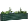 Image de vidaXL Vidaxl Bac De Jardin Surélevé Vert 400x80x81 Cm En Acier Galvanisé