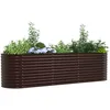 Image de Bac De Jardin SurÃ©levÃ© Marron 320x80x81 Cm En Acier GalvanisÃ©