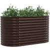 Image de JardiniÃ¨re En Bois Brun Vidaxl 160x80x81 Cm En Acier Galva