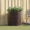 Image de Vidaxl JardiniÃ¨re SurÃ©levÃ©e - Marron 80x80x81 Cm Acier GalvanisÃ©