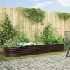 Image de Vidaxl Jardin Bac De Culture Marron 320x80x44 Cm Acier GalvanisÃ©