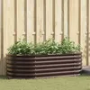Image de JardinÃ¨re ÃlevÃ©e vidaXL Marron 160x80x44 cm Acier GalvanisÃ©