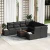 Image de Vidaxl Ensemble De CanapÃ© De Jardin Set De 9 Noir Poly Rattan