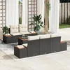 Image de Vidaxl Ensemble De CanapÃ©s De Jardin De 6 PiÃ¨ces Avec Coussins Noir Poly Rattan Acacia