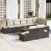 Image de Vidaxl Ensemble De CanapÃ© De Jardin 9 PiÃ¨ces Avec Coussins Noir Poly Rattan Acacia