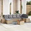 Image de Vidaxl Ensemble De CanapÃ© De Jardin 8 Pcs Beige 55 X 55 X 37 Cm