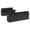 Image de Vidaxl Ensemble De CanapÃ© De Jardin 8 PiÃ¨ces Avec Coussins Noir Poly Rattan