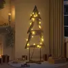 Image de vidaXL Vidaxl Sapin De Noël Avec Support Marron 180 Cm Bois De Teck Solide
