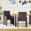 Image de vidaXL Chaise de salle Ã  manger 2 pcs Marron foncÃ© 57 x 66 x 94 cm