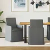 Image de vidaXL Chaises de salle Ã  manger 2 pcs Gris foncÃ© 57 x 67 x 95 cm