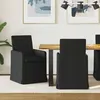 Image de vidaXL Chaises de salle Ã  manger 2 pcs Noir 57 x 67 x 95 cm tissu