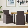 Image de vidaXL Chaises de salle Ã  manger 2 pcs Marron foncÃ© 57 x 67 x 95 cm