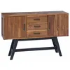Image de vidaXL Meuble TV Marron 110 x 30 x 75 cm Bois de teck massif
