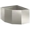 Image de Vidaxl JardiniÃ¨re D'angle Argent 60 X 60 X 35 Cm Acier Inoxydable