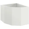 Image de Vidaxl JardiniÃ¨re D'angle Blanc 45 X 45 X 35 Cm Acier