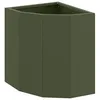 Image de Vidaxl JardiniÃ¨re D'angle Vert Olive 30 X 30 X 35 Cm Acier