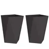 Image de Vidaxl JardiniÃ¨re 2 Pcs Noir 50 X 50 X 75 Cm Acier