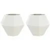 Image de vidaXL Vidaxl Jardinière 2 Pcs Blanc 100 X 100 X 80 Cm Acier